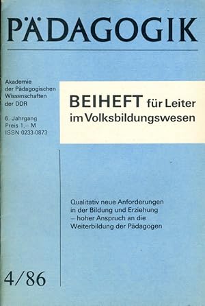 Qualitativ neue Anforderungen in der Bildung und Erziehung - hoher Anspruch an die Weiterbildung ...