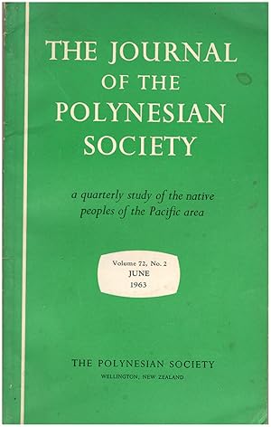 Seller image for The Journal of the Polynesian Society (Volume 72, No. 2, June 1963) for sale by Diatrope Books