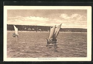 Bild des Verkäufers für Ansichtskarte Timmendorferstrand, Segelschiffe auf der Ostsee unterwegs zum Verkauf von Bartko-Reher