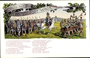 Ansichtskarte / Postkarte Gruß aus dem Teutoburger Wald, Römer auf dem Weg zur Schlacht, Varussch...