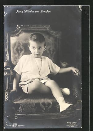 Bild des Verkufers fr Ansichtskarte frech blickender Prinz Wilhelm als Bube zum Verkauf von Bartko-Reher