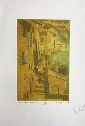 SIDE STREET STEPS - ASSISI [Signed Limited edition 16/75]