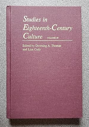 Seller image for Studies in Eighteenth Century Culture (Volume 40) for sale by Books on the Square