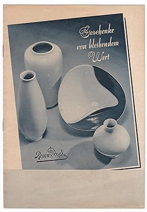 Prospekt Rosenthal - Geschenke von bleibendem Wert. Porzellan. Tiefdruck Bruckmann, München. Reic...