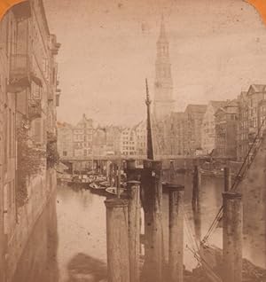 Germany Hamburg St. Catherine's Church Old Stereoview Photo Gaudin 1870