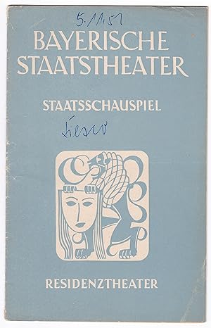 Programmheft Bayerische Staatstheater. Staatsschauspiel. Residenztheater. Blätter des Bayerischen...