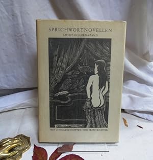 Imagen del vendedor de Sprichwortnovellen. Deutsch von Albert Wesselski. Mit 18 Original-Holzschnitten von Fritz Richter. a la venta por terrahe.oswald