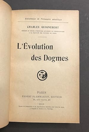 L'évolution des dogmes.