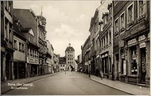 Bild des Verkufers fr Ansichtskarte / Postkarte Borna in Sachsen, Reichsstrae, Leipziger Zeitung, Geschfte zum Verkauf von akpool GmbH