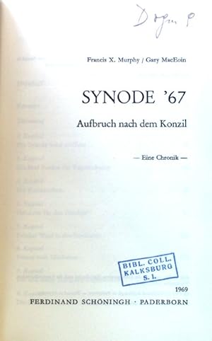 Immagine del venditore per Synode '67: Aufbruch nach dem Konzil. Eine Chronik; venduto da books4less (Versandantiquariat Petra Gros GmbH & Co. KG)