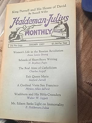 Seller image for Haldeman-Julius Monthly. January 1927 for sale by Bristlecone Books  RMABA