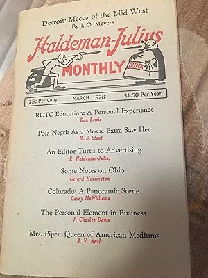 Seller image for Haldeman-Julius Monthly. March in 1928 for sale by Bristlecone Books  RMABA