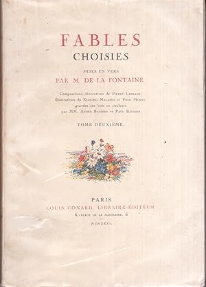 Fables choisies mises en vers. Compositions décoratives de Pierre Laprade, illustrations de Edmon...