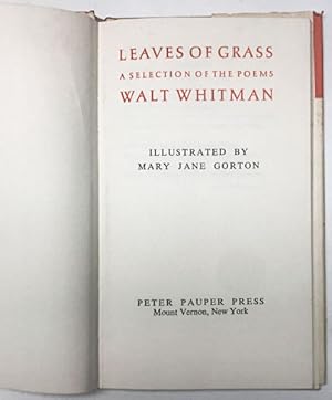 Leaves of Grass, a selection of poem