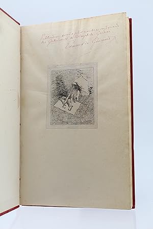 Image du vendeur pour Posies. qui ne figureront pas dans ses oeuvres. Exemplaire d'Edmond de Goncourt mis en vente par Librairie Le Feu Follet