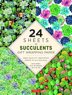 Seller image for 24 sheets of Succulents Gift Wrapping Paper (Loose Leaf) for sale by Grand Eagle Retail