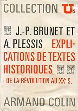 Image du vendeur pour Broch - Explications de textes historiques de la rvolution au xx sicle/ mis en vente par Gabis Bcherlager