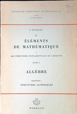 Bild des Verkufers fr Elements de Mathematique zum Verkauf von Librodifaccia