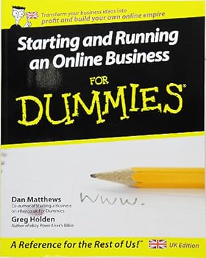 Bild des Verkufers fr Starting & Running an Online Business for Dummies. UK Edition. zum Verkauf von Entelechy Books