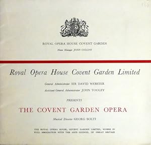 [Programmbuch] Royal Opera House Concert Garden Limited presents The Covent Garden Opera. Musical...