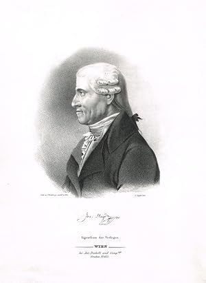 Bild des Verkufers fr Joseph Haydn". Lithographie bei Anton Diabelli & Comp. zum Verkauf von Wiener Antiquariat Ingo Nebehay GmbH