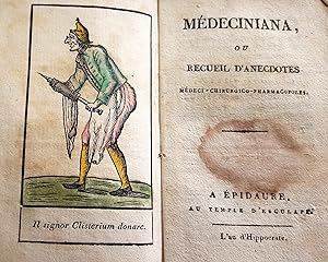 Medeciniana, ou recueil d'anecdotes médeci-chirurgico-pharmacopoles.