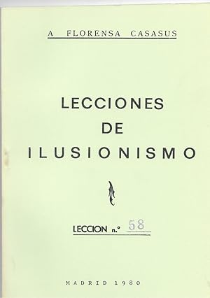 Imagen del vendedor de LECCIONES DE ILUSIONISMO. Total 60 FASCCULOS (ofrecemos 56 de ellos) Faltan los numeros 19, 20, 23 y 29. a la venta por LLIBRERIA TECNICA