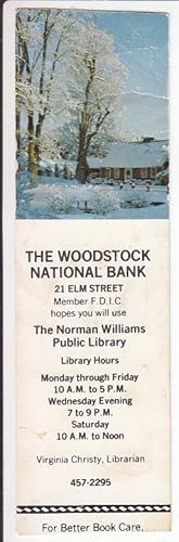 BOOKMARK - The Woodstock National Bank / The Norman Williams Public Library
