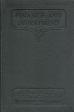 Seller image for Finance and Investment. Book I and Ii. for sale by Lincbook