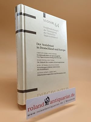 Der Sozialstaat in Deutschland und Europa: Berichte und Diskussionen auf der Tagung der Vereinigu...