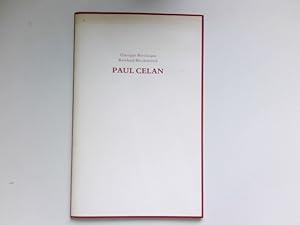 Bild des Verkufers fr Paul Celan : zwei Reden. Deutsche Schillergesellschaft. Giuseppe Bevilacqua ; Bernhard Bschenstein. Mit einem Vorw. von Eberhard Lmmert zum Verkauf von Antiquariat Buchhandel Daniel Viertel