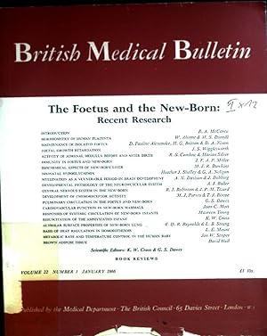 Seller image for The Fietus and the New-Born: Recent Research; British Medical Bulletin Volume 22, Number 1. for sale by books4less (Versandantiquariat Petra Gros GmbH & Co. KG)