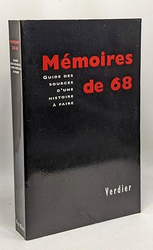 Bild des Verkufers fr Mmoires de 68 zum Verkauf von crealivres