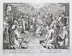 "Spiritus aetherea descendens Sanctus ab aula." - The Descent of the Holy Spirit / Bible Bibel