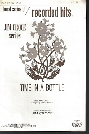 Imagen del vendedor de TIME IN A BOTTLE a la venta por Vada's Book Store