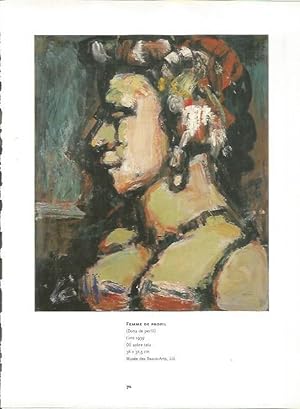 Image du vendeur pour LAMINA 51383: Femme de profil, por Rouault mis en vente par EL BOLETIN