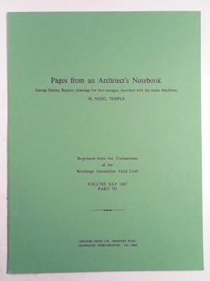 Seller image for Pages from an architect's notebook: George Stanley Repron: drawings for two cottages, inscribed with the name Matthews for sale by Cotswold Internet Books