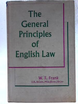 Seller image for The General Principles of English Law for sale by World of Rare Books