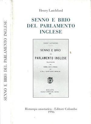 Bild des Verkufers fr Senno e brio del parlamento inglese zum Verkauf von Biblioteca di Babele