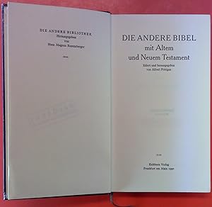 Seller image for Die Andere Bibel mit Altem und Neuem Testament. for sale by biblion2