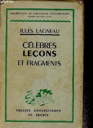 Seller image for Clbres leons et fragments (Bibliothque de philosophie contemporaine) for sale by Le-Livre
