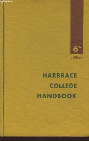 Bild des Verkufers fr Harbrace College handbook zum Verkauf von Le-Livre
