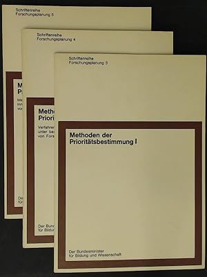 Methoden der Prioritätsbestimmung (in 3 Bänden). Bände I - III. Bände 3 - 5 aus der Schriftenreih...