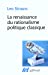 Bild des Verkufers fr La renaissance du rationalisme politique classique (French Edition) [FRENCH LANGUAGE - Soft Cover ] zum Verkauf von booksXpress