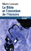 Image du vendeur pour Bible Et L Invention de L (Folio Histoire) (English and French Edition) [FRENCH LANGUAGE - Soft Cover ] mis en vente par booksXpress