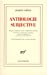 Seller image for anthologie subjective [FRENCH LANGUAGE - Soft Cover ] for sale by booksXpress