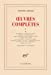 Imagen del vendedor de uvres completes (French Edition) [FRENCH LANGUAGE - Soft Cover ] a la venta por booksXpress