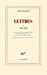 Immagine del venditore per Lettres (Tome 1-1929-1940) [FRENCH LANGUAGE - Soft Cover ] venduto da booksXpress