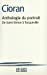 Seller image for Anthologie du portrait [FRENCH LANGUAGE - Soft Cover ] for sale by booksXpress