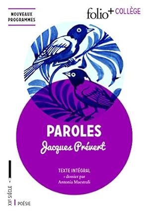 Seller image for Paroles (French Edition) by Jacques Prevert, Gallimard Folio edition [FRENCH LANGUAGE - Paperback ] for sale by booksXpress